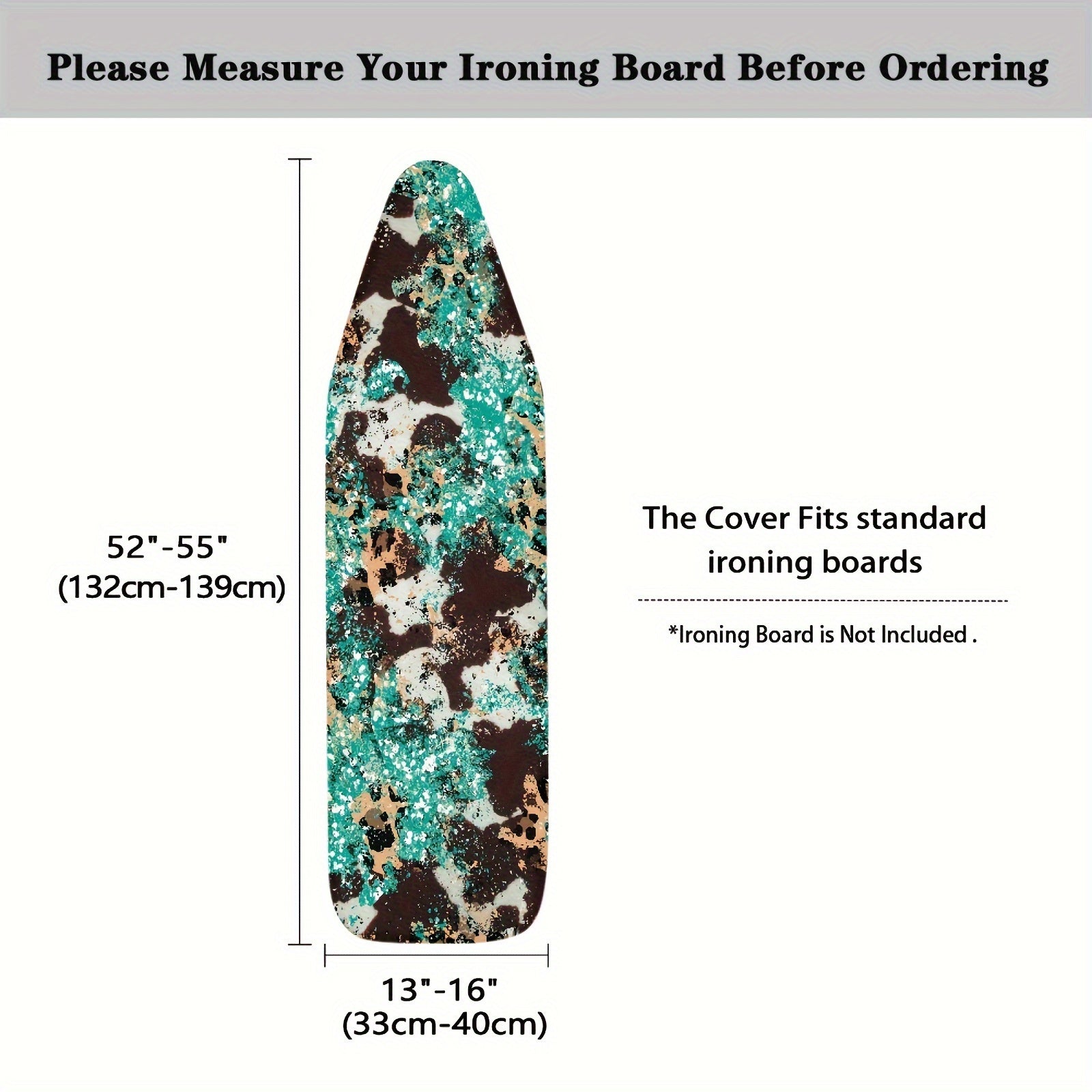 Ретро-западный узор чехол для гладильной доски с коровьим леопардовым пайетками, против ожогов