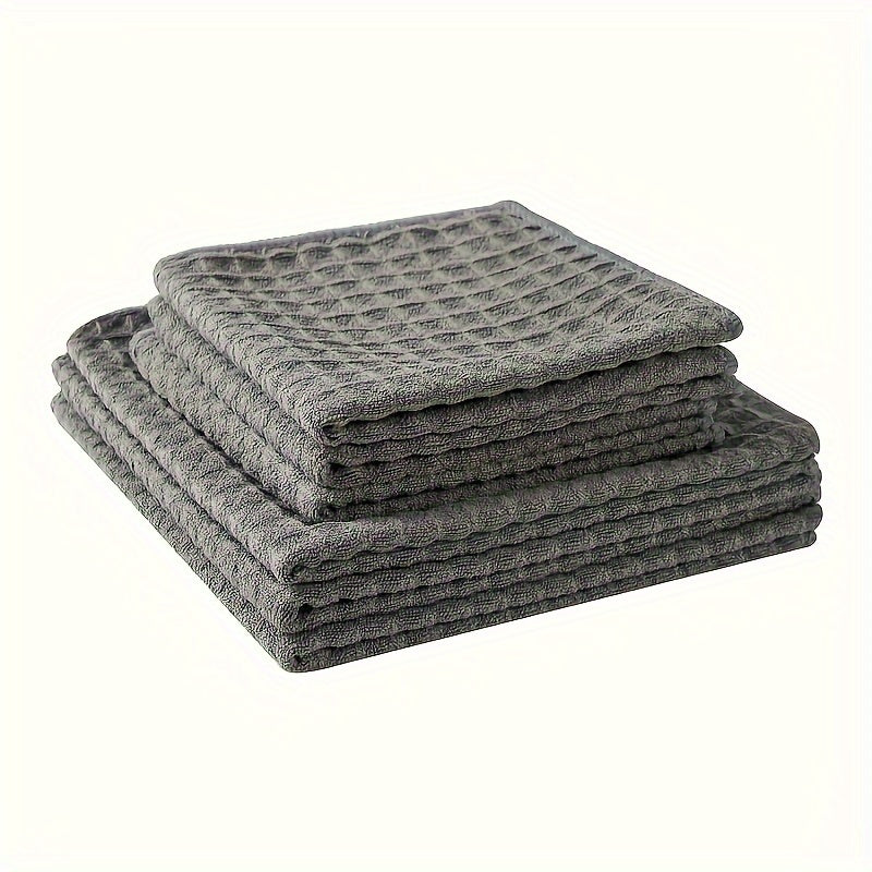 3-Pack Grey Coffee Machine Towels Durable Absorbent Non-Woven Polyester