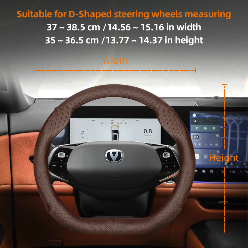 Universal Breathable PU Leather Steering Wheel Cover for Cars Black Burgundy Brown