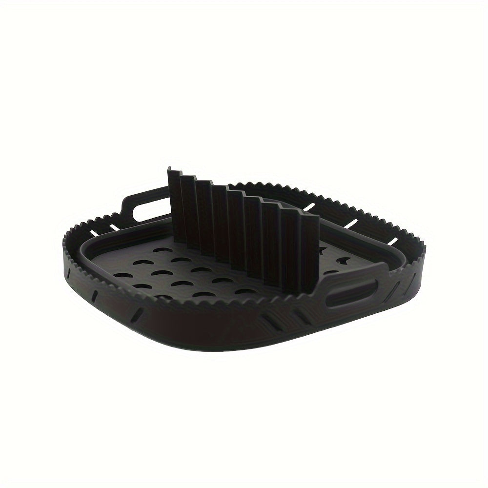 21.59 cm Silicone Air Fryer Liner Tray with Divider for Oven and Kitchen