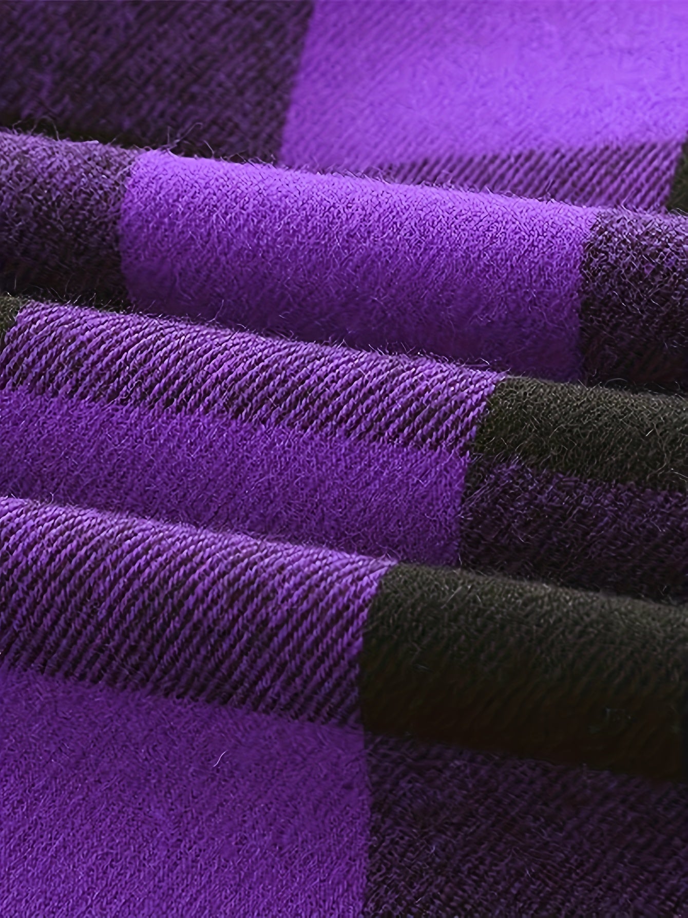 Men's Plaid Pattern Hoodie Jacket with Pockets Long Sleeve Casual Outdoor