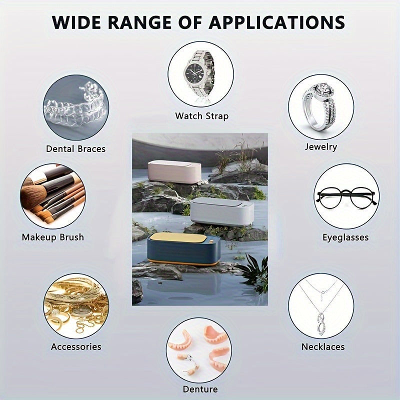 Multifunctional Glasses Cleaner Machine Battery Powered Compact Travel Eyewear Cleaner