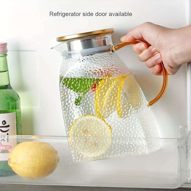 1500ml Cold Water Pot Glass Refrigerator Water Jug for Household Hotel Use