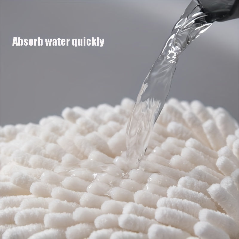 Chenille Hand Towels Quick Dry Absorbent with Hanging Loop for Bathroom Kitchen