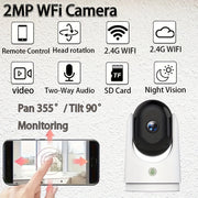 Smart WiFi Security Camera 1080P HD Night Vision Two-Way Audio USB Power