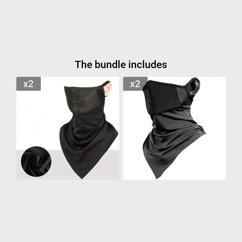 Унисекс дышащая солнцезащитная маска для лица с ушными крючками для езды на велосипеде