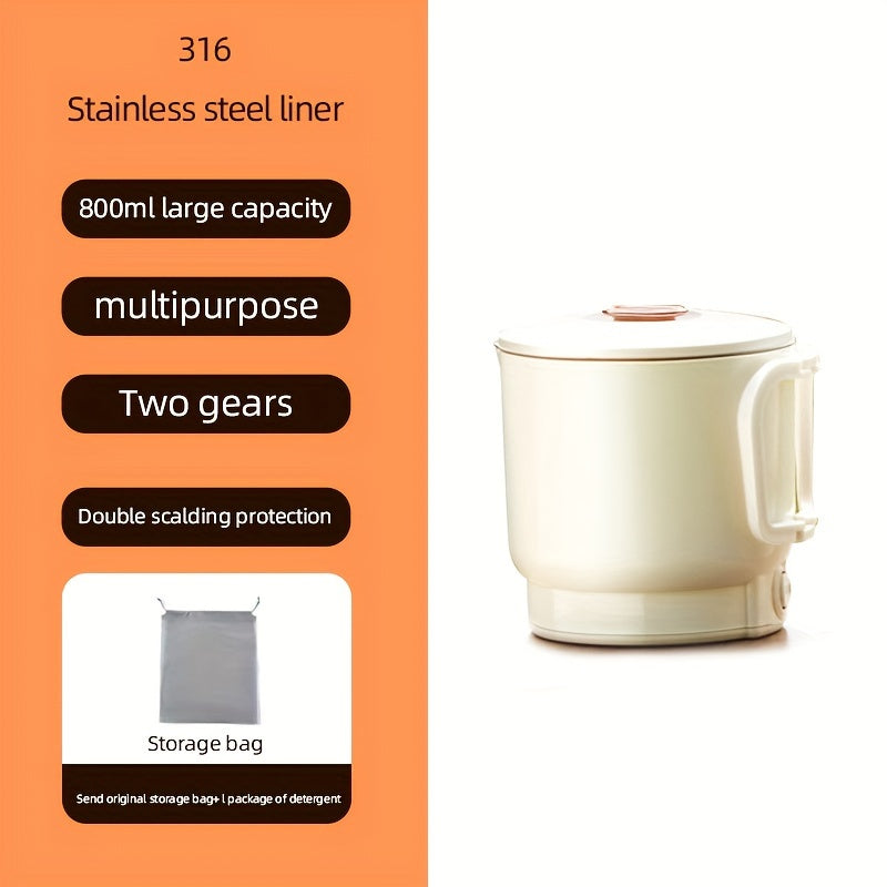 Portable Electric Foldable Kettle Stainless Steel 500ml Travel Hot Water