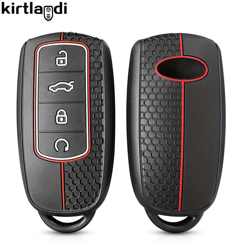 Universal Silicone Car Key Cover Remote Shell for SUV, Black