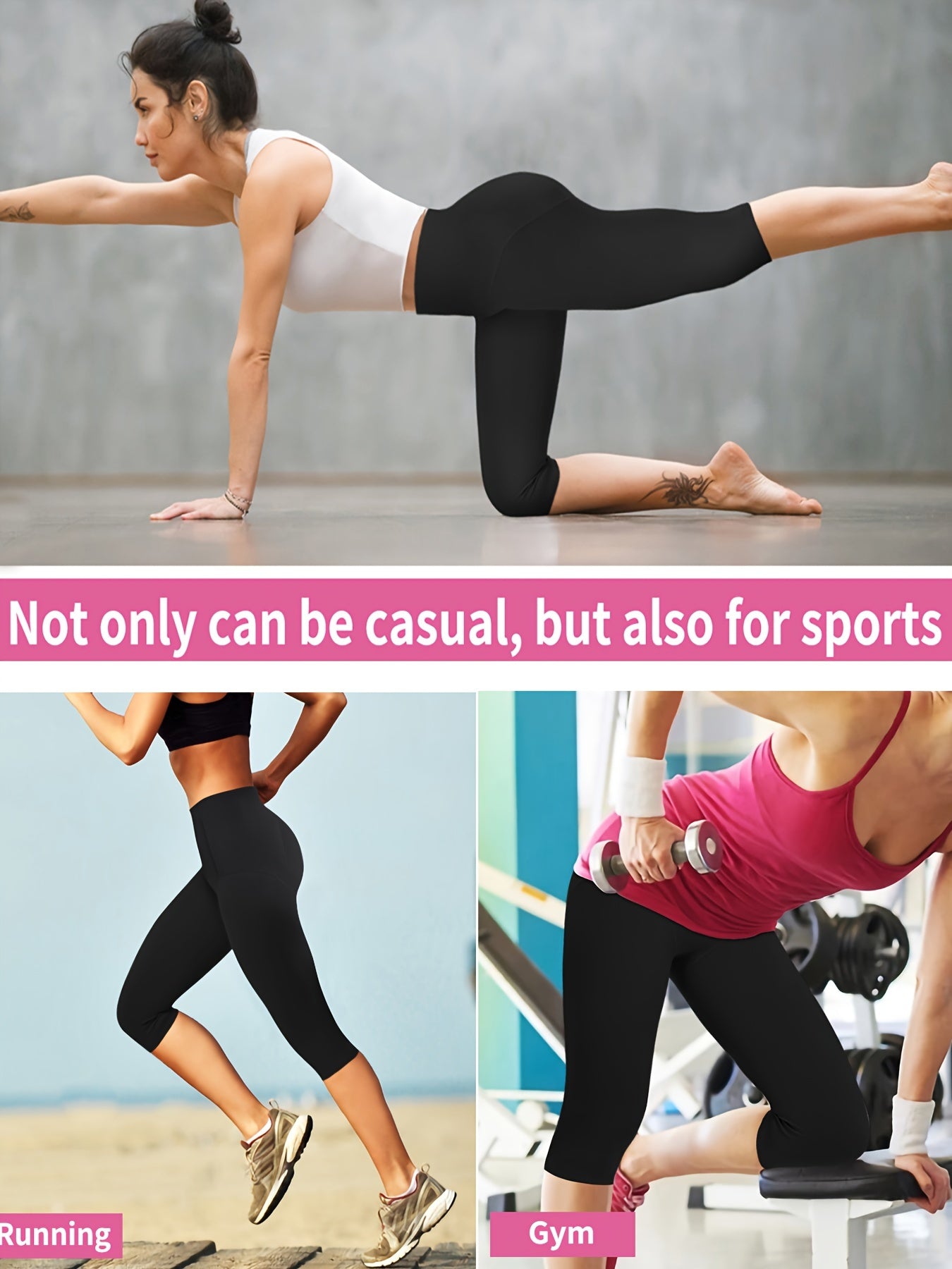 Women's High-Waist Shapewear Capri Pants Tummy Control Butt Lift Nylon Blend