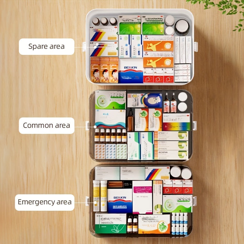 Medicine Organizer Waterproof with Multiple Compartments for Home and Travel