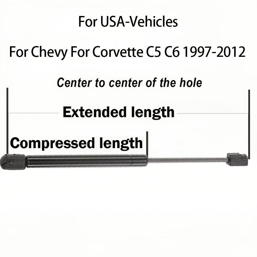 2 Pcs Gas Struts Rear Trunk Lift Supports for Corvette C5 C6 1997-2012