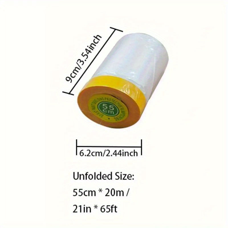 Предварительно нарезанная маскировочная пленка из прозрачного пластика, защитный брезент для покраски автомобилей