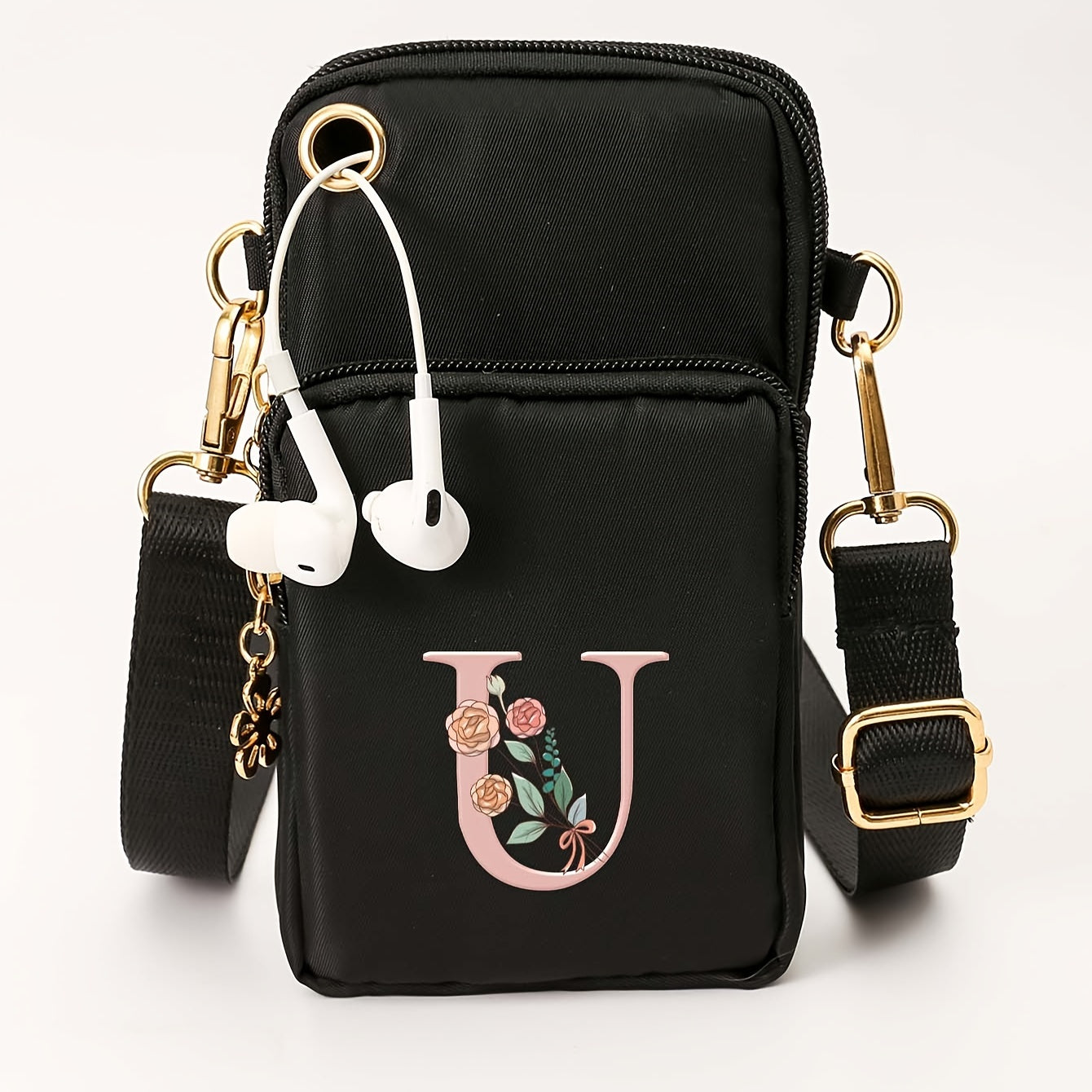 Ayollar uchun kichik yelka sumkasi, gul naqshli, kundalik ko‘p funksiyali crossbody sumka, kichik qo‘l sumkasi