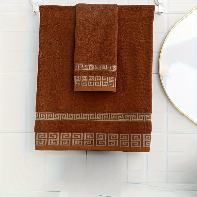 Juego de 3 toallas de algodón estilo griego para baño, mano, playa, hogar, viaje, regalo de Navidad