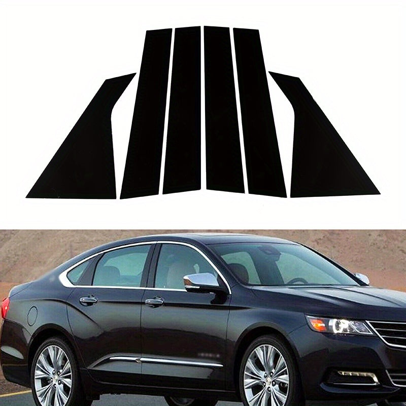 6 Pack Gloss Black Plastic Pillar Posts for Front Door Trim Sudora