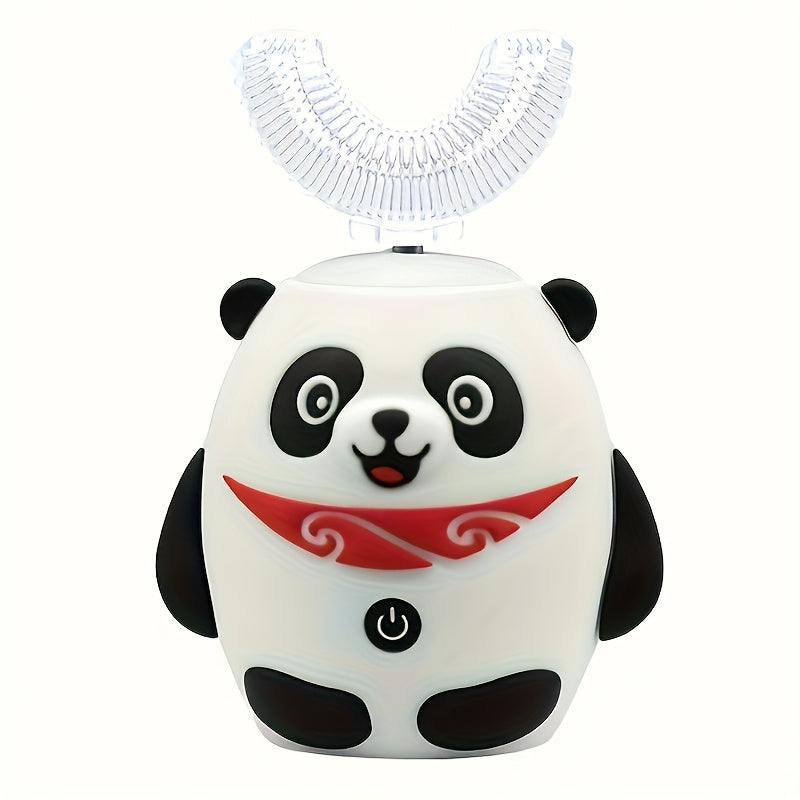 Youngsters U-Shaped Electric Toothbrush Compact Rechargeable Cartoon Design