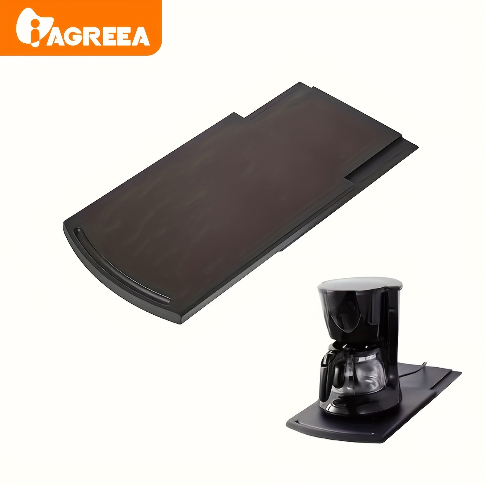 Plastic Non-Slip Coffee Maker Slide Tray with Wheels for Kitchen Appliances
