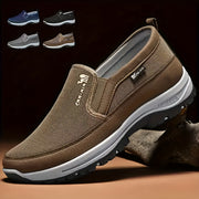 Men's Casual Slip-On Sneakers with Soft PVC Soles for Spring and Fall
