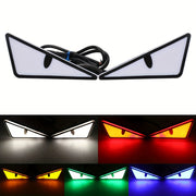 2pcs LED Demon Eye Lights Triangle Angel Eye Car Motorcycle Neon Bright Safety Driving