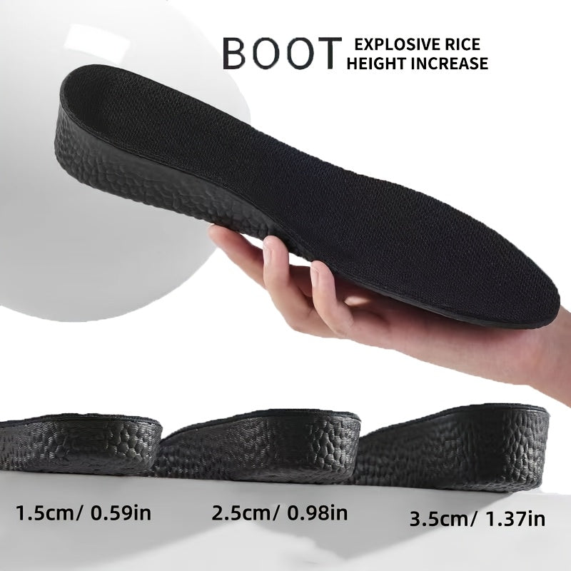 Men Women Soft Sole Height-Increasing Insoles Sports Breathable Sweat-Absorbing