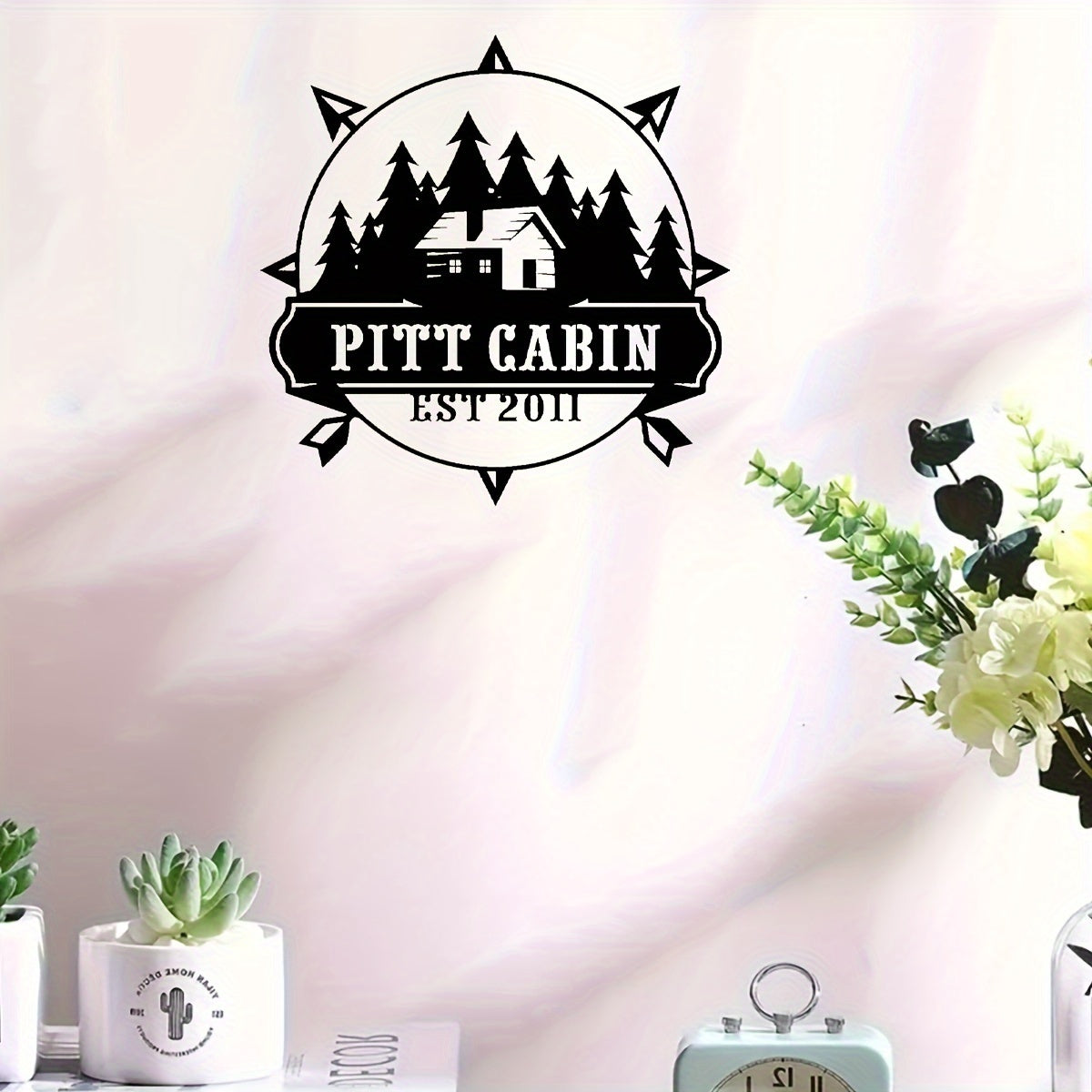 Personalized Rustic Metal Wall Sign for Cabin Decor Outdoor Home Art