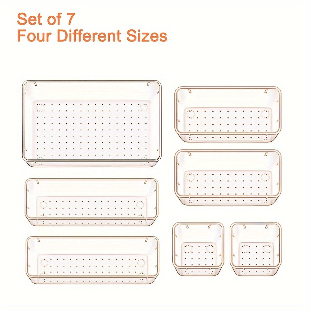 25pcs Multi-Functional Plastic Storage Box with Dividers for Organization