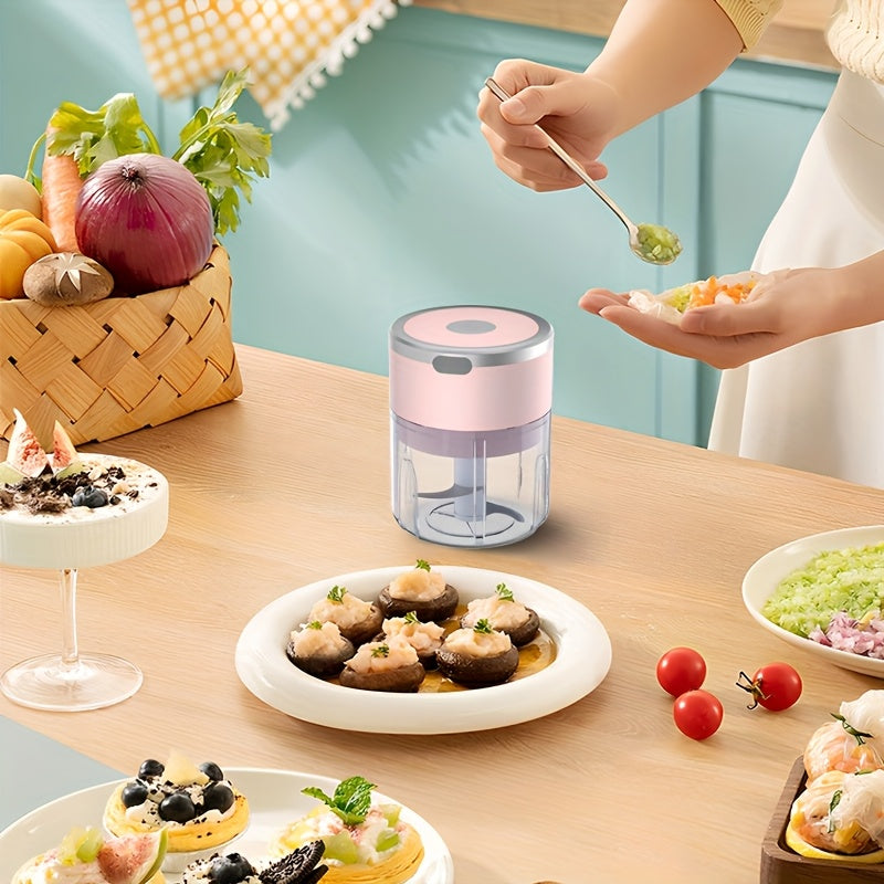 250ml Electric Food Chopper Portable Rechargeable for Purees and Fermented Foods