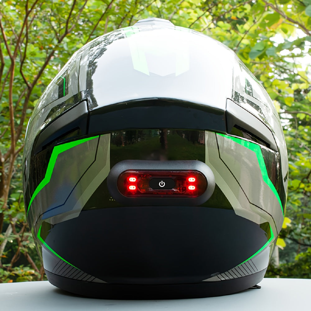 Motorcycle Helmet Rear Light LED Safety Bike Tail Lamp Red Bright