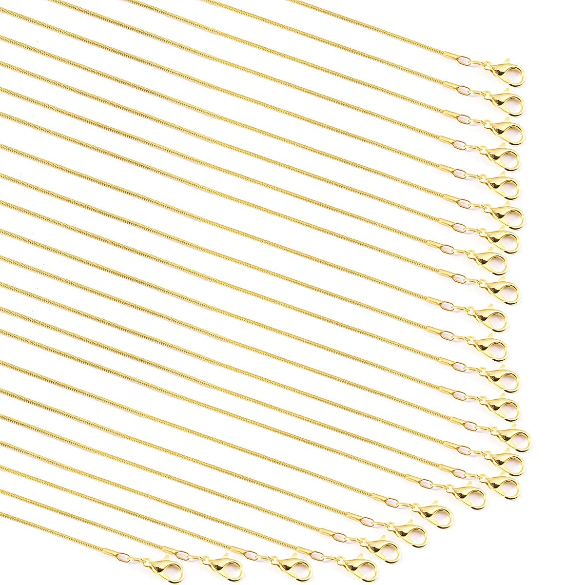 Silver Snake Necklace 18 Inch S925 Sterling Silver Chain with Gold Accents