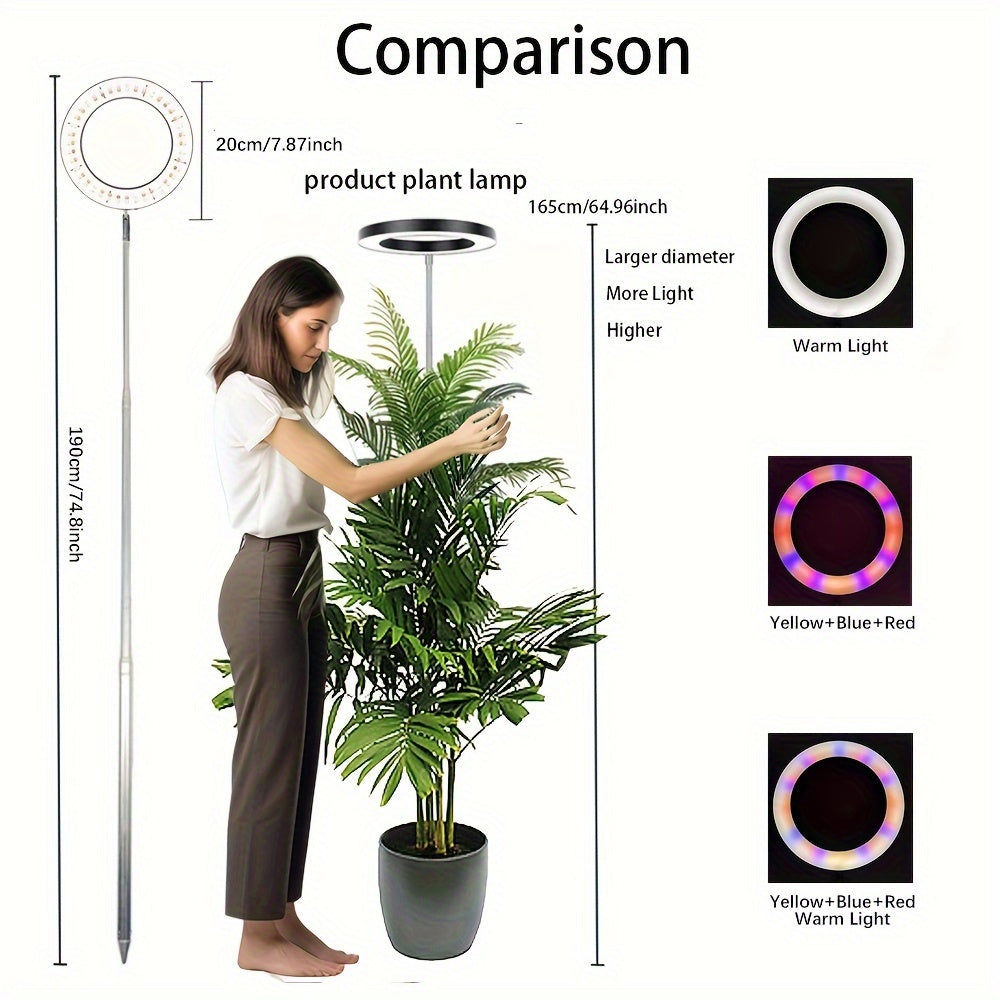 Adjustable Full Spectrum LED Grow Light with 112 LEDs, USB Powered, Height Adjustable