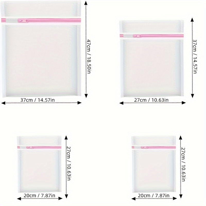 Mesh Laundry Bags Set of 4 for Underwear Toys and Travel Large Medium Small