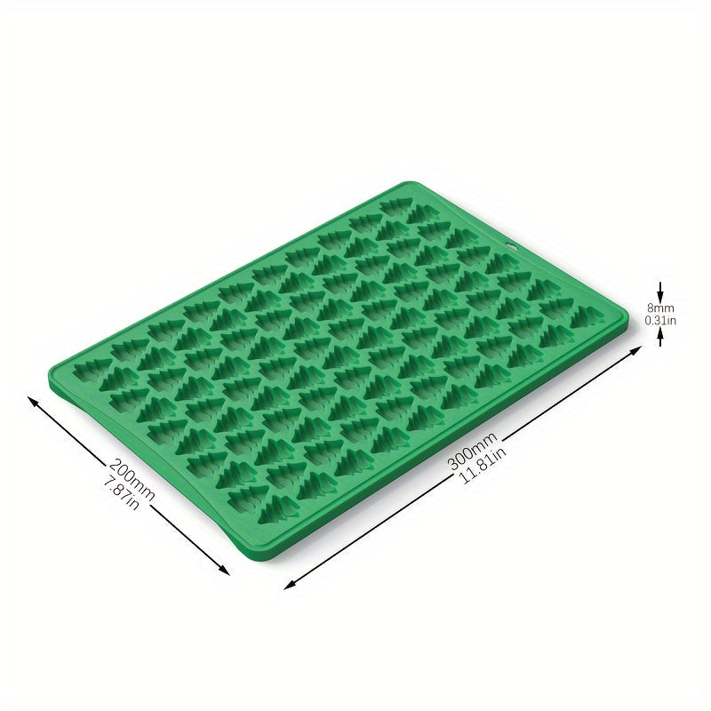 Mini Christmas Tree Chocolate Mold 100 Cavity Silicone for Candy and Fondant