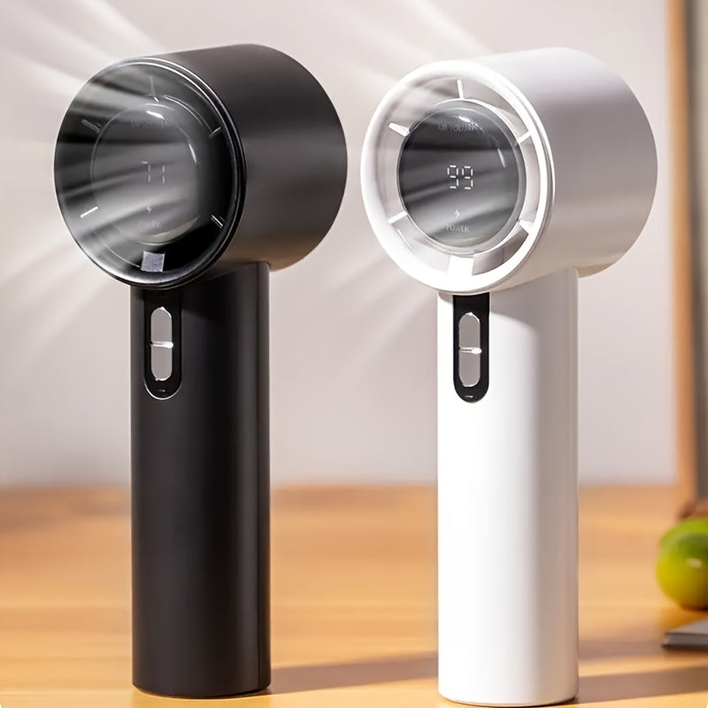 Portable Handheld Fan 13000rpm Ultra-High Speed Rechargeable Power Bank Compact Lightweight