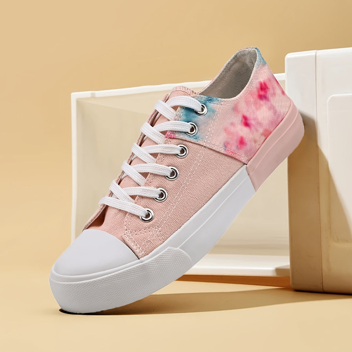 Women's Tie-Dye Low-Top Sneakers Casual Breathable Slip-On Walking Shoes