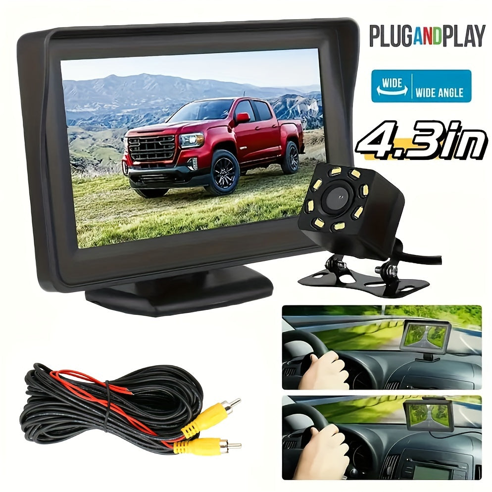 Rearview Car Backup Camera HD Night Vision 10.92cm Monitor Wide Angle