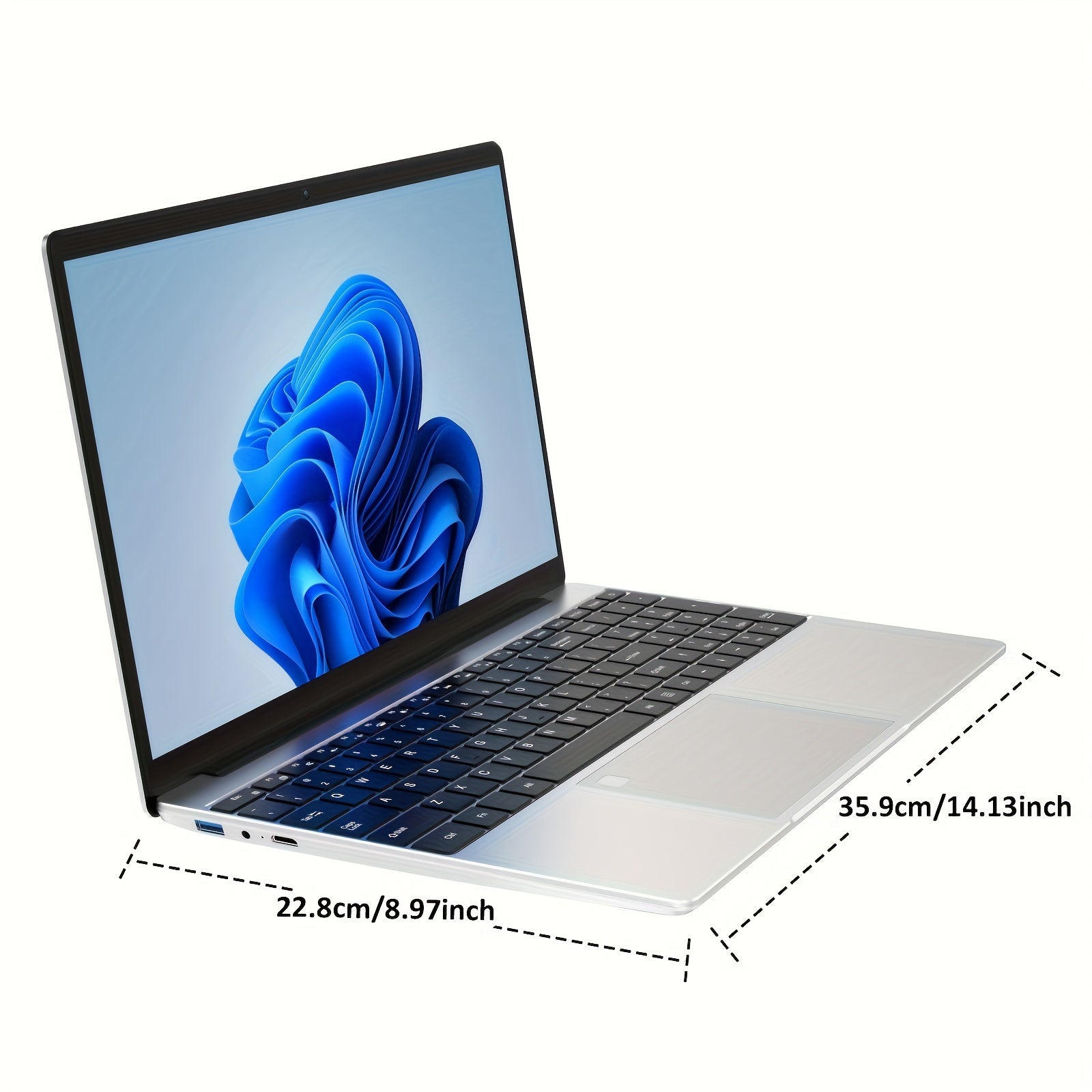 15.6-Inch Laptop with Intel N95 Processor 16GB RAM 512GB SSD FHD IPS Webcam