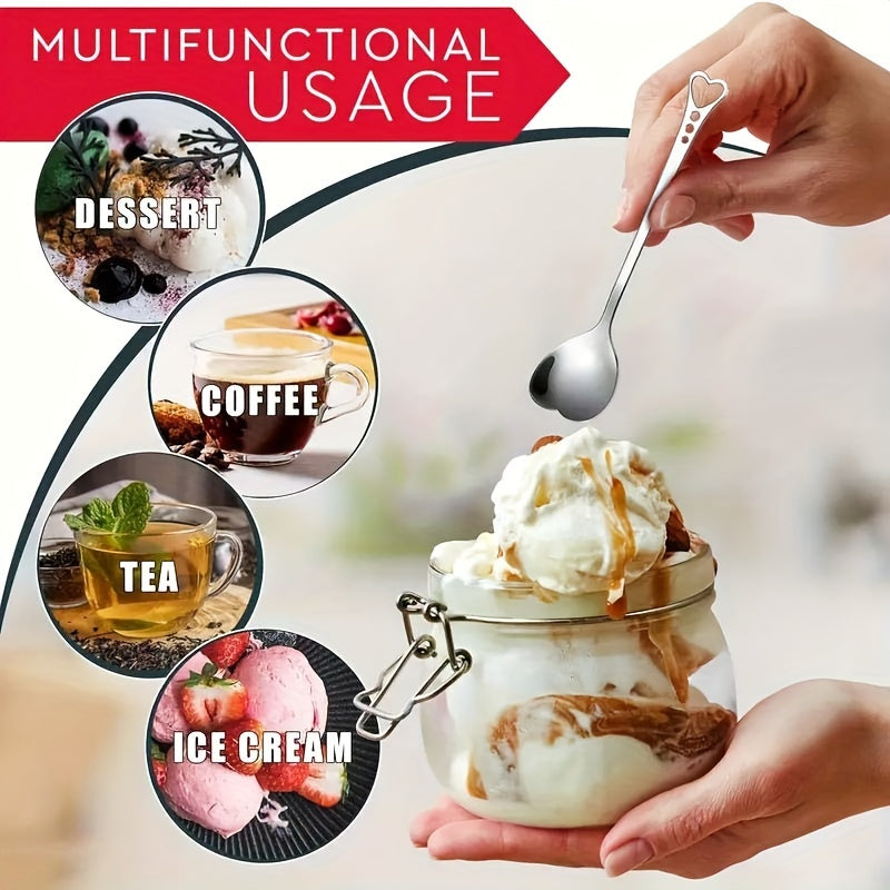 Stainless Steel Heart-Shaped Spoon for Coffee Tea Desserts Gift