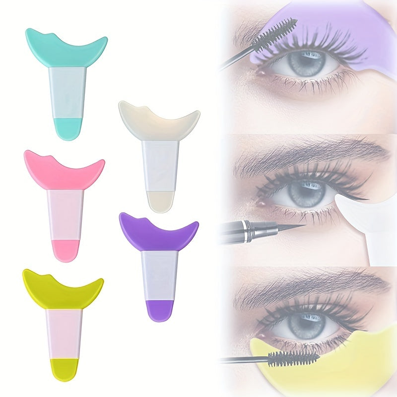 Reusable Silicone Eyeliner and Eyebrow Stencils with Mascara Guard