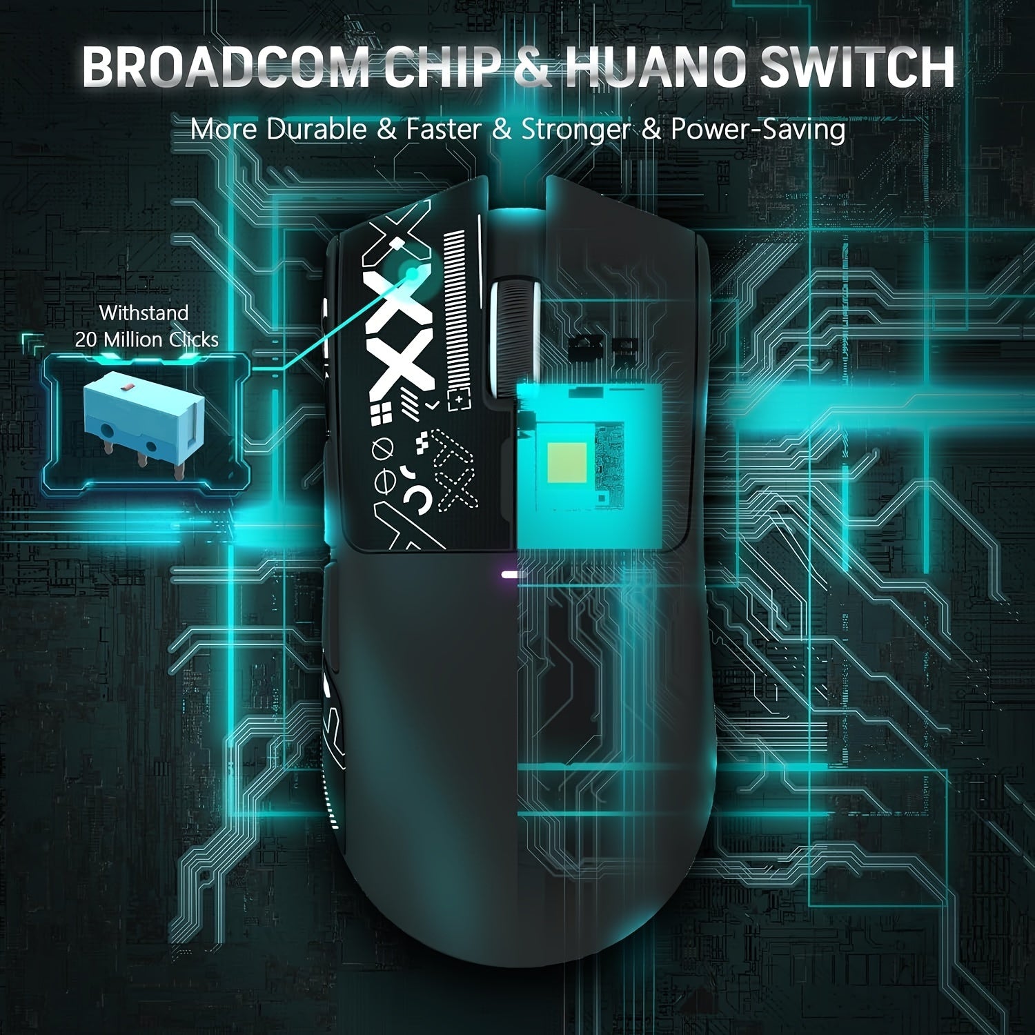 Attack Shark X11 - bu RGB zaryadlash bazasi, Tri-rejim 2.4G/USB-C simli/BT, 22K DPI, PAW3311 Optik Sensor, HUYU Switch, 5 ta dasturlashtiriladigan tugmachalari bo'lgan engil simsiz o'yin sichqonchasi. Mos keladi.