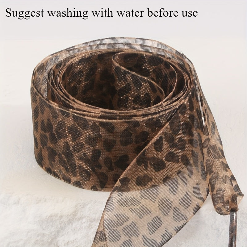Unisex Leopard Print Ribbon Laces Flat Wide Durable Fabric Casual Formal Shoes