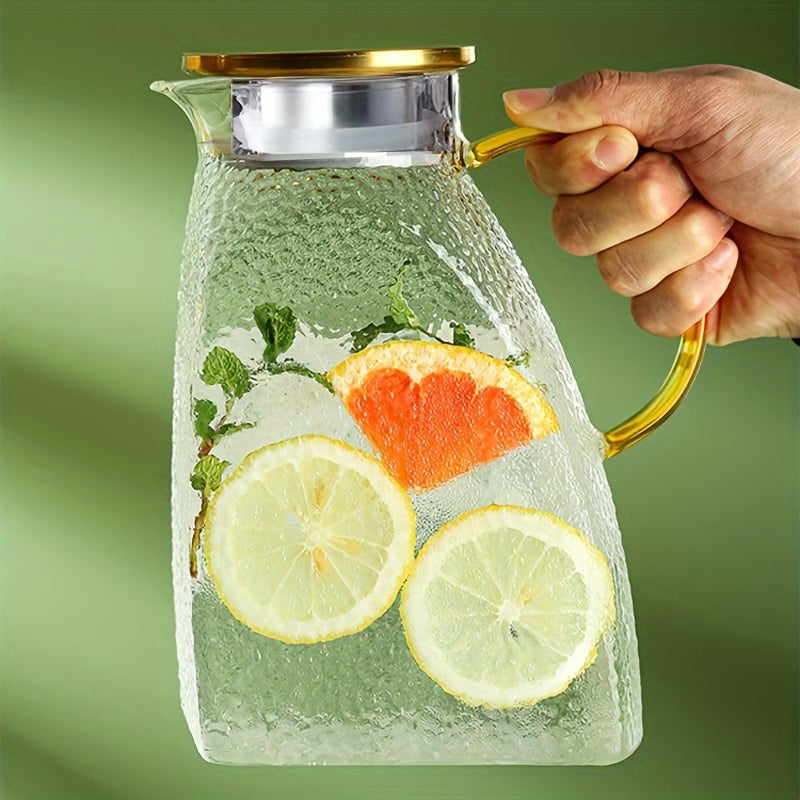 1500ml Cold Water Pot Glass Refrigerator Water Jug for Household Hotel Use