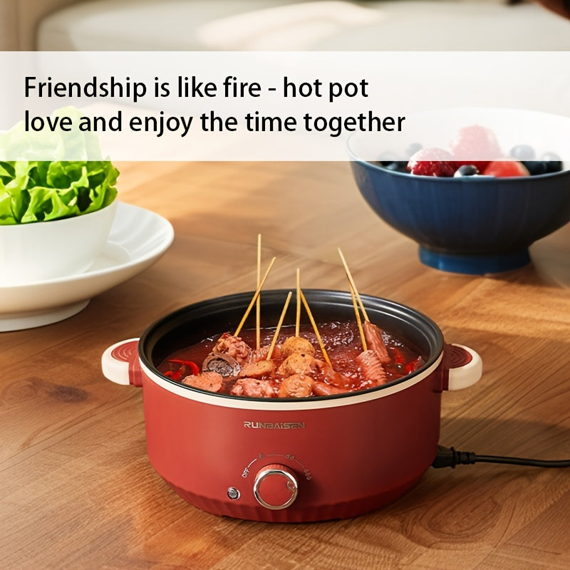 Multi-functional electric cooking pot with non-stick inner layer, 3-level flame control