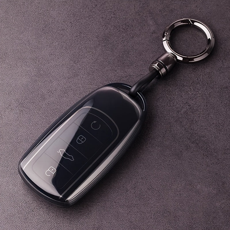 Luxury TPU Car Key Fob Cover Black Full Protection Remote Case