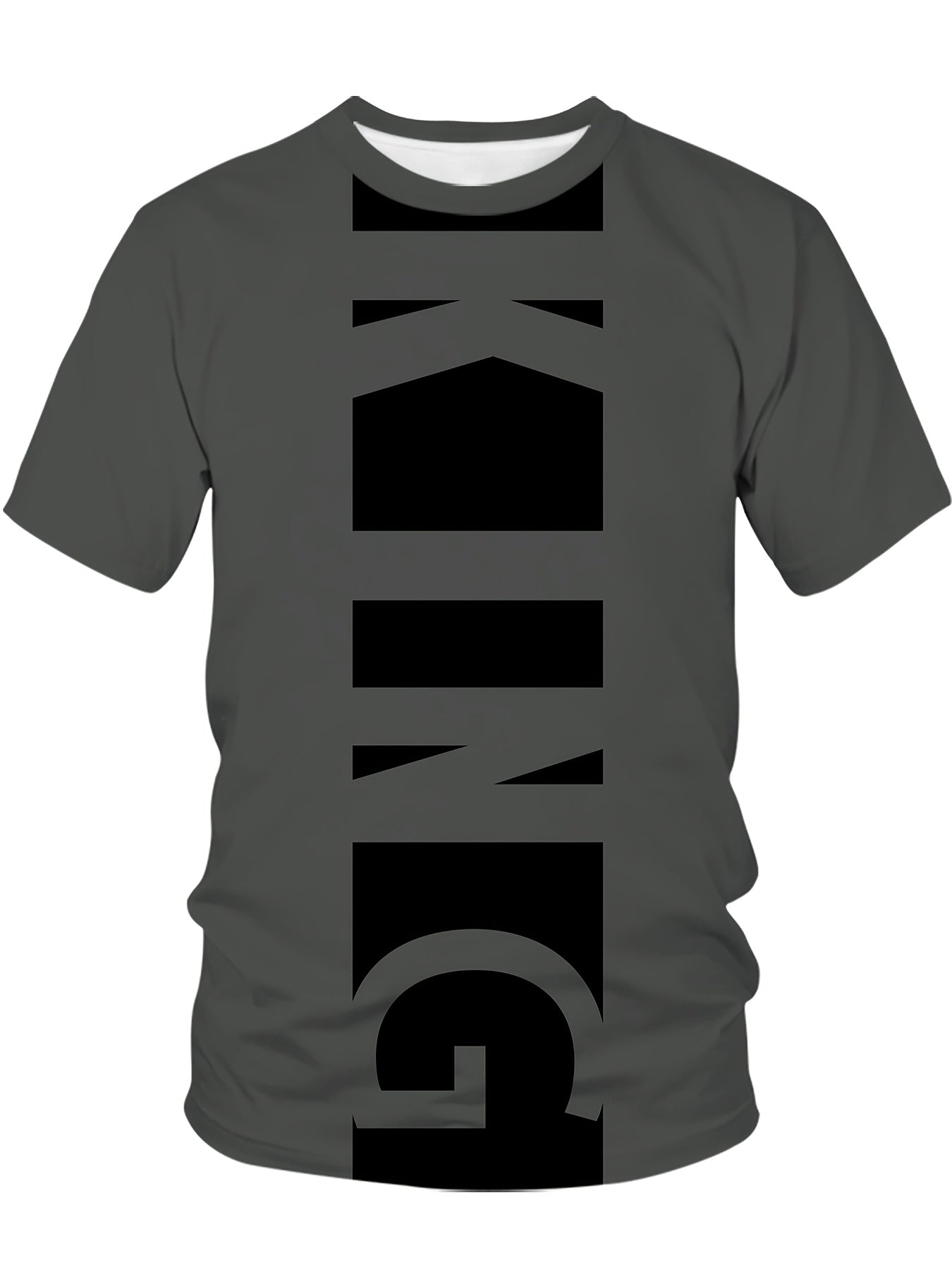 Men's All-Over Print Crew Neck Short Sleeve T-Shirt Polyester Spandex Regular Fit