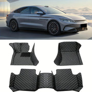 Luxury Faux Leather Car Mat Set for Left-Hand Drive Vehicles Universal Durable Easy to Clean