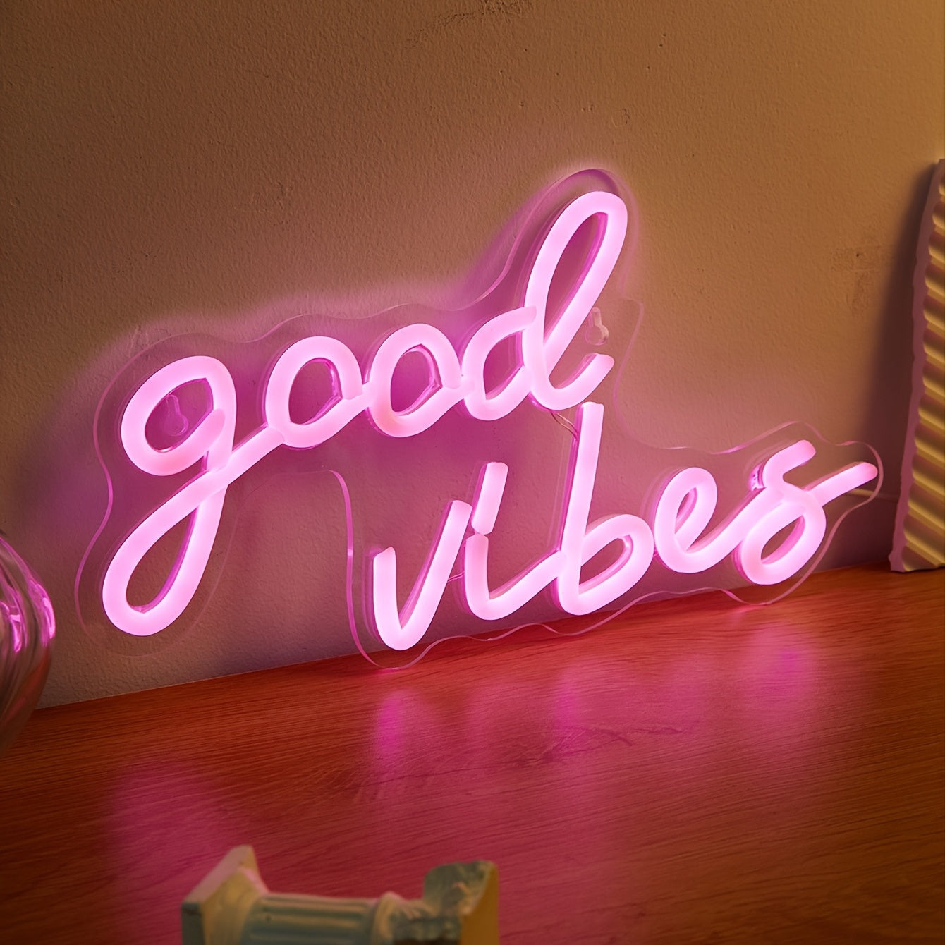 Pink Cursive LED Neon Sign USB Powered Wall Decor for Bedroom Bar Party