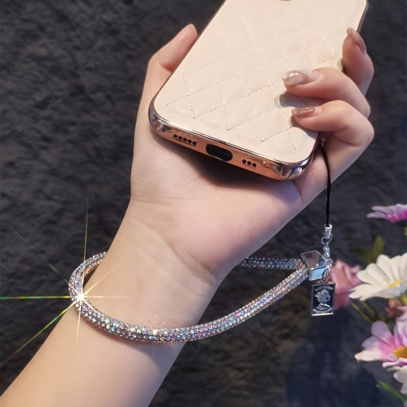 Women's Diamond Phone Lanyard Wrist Strap with Full Embellishments