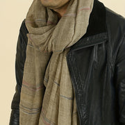 Men's Stylish Striped Scarf Made with 100% Rayon for All Seasons European Design
