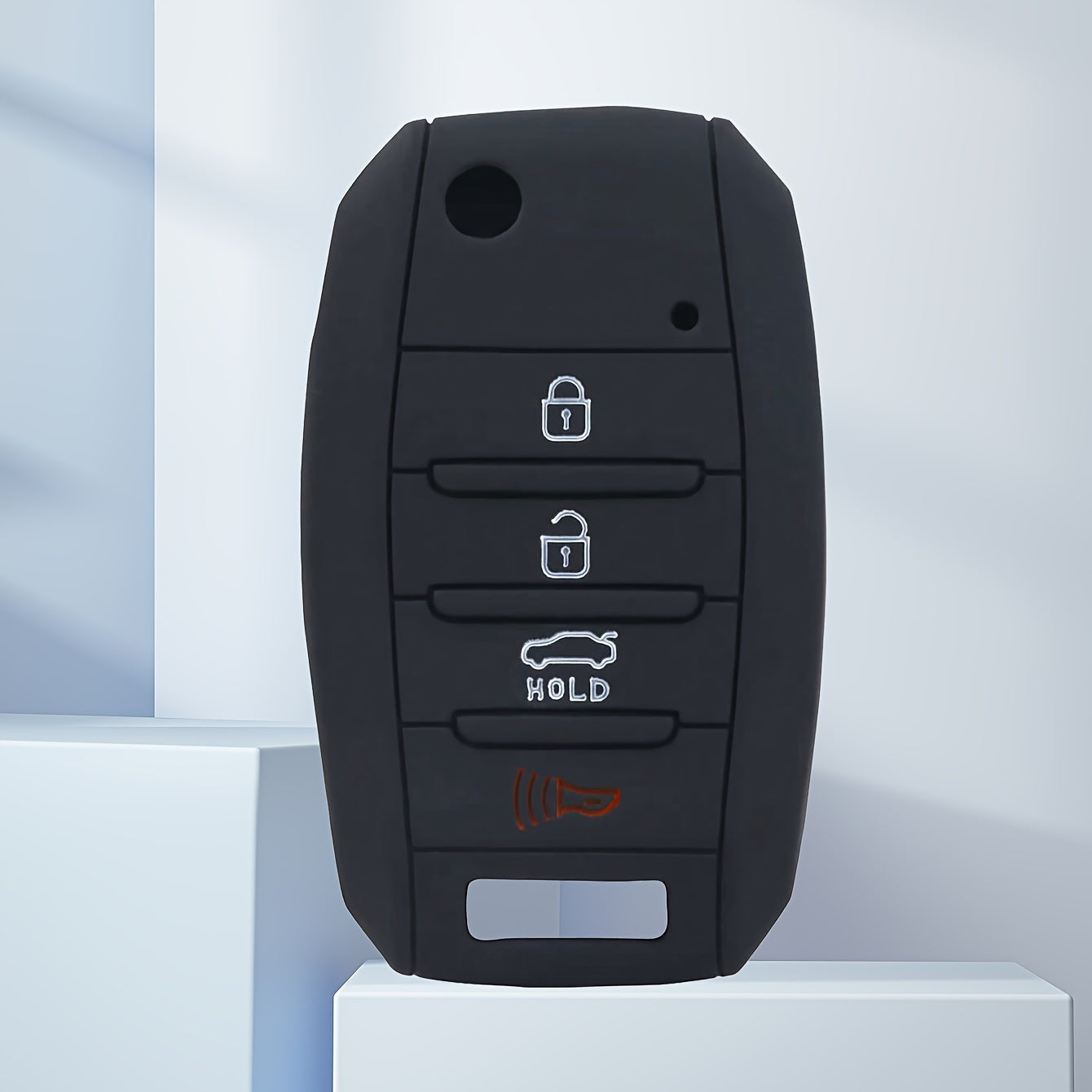 Silicone Car Key Cover for 4-Button Folding Anti-Fall Key Protector