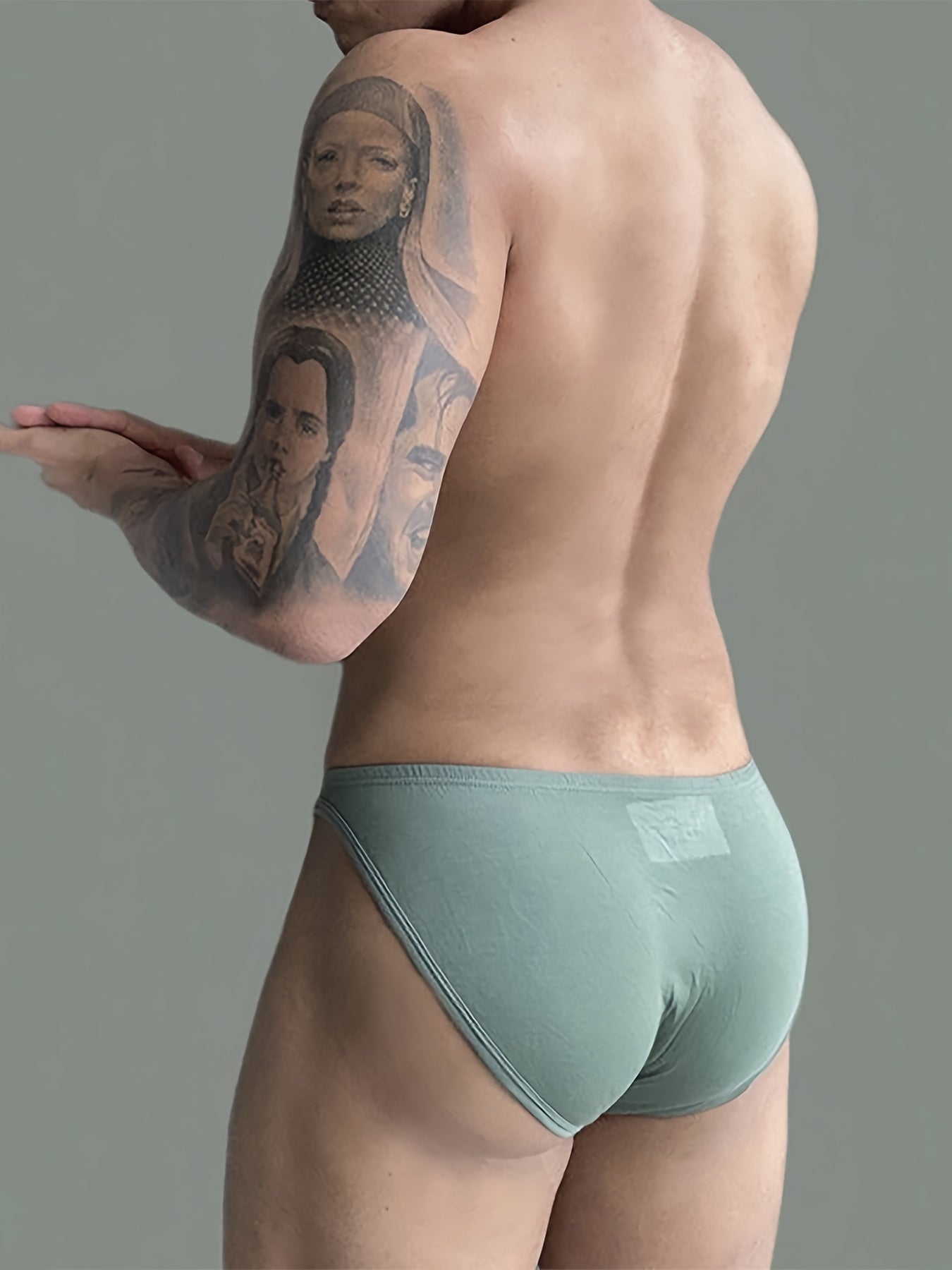 3 ta erkaklar uchun modal ichki kiyim, cho'ntak detali bilan, past bel, nafas oladigan va cho'ziluvchan, yugurish, sport va tasodifiy kiyim uchun